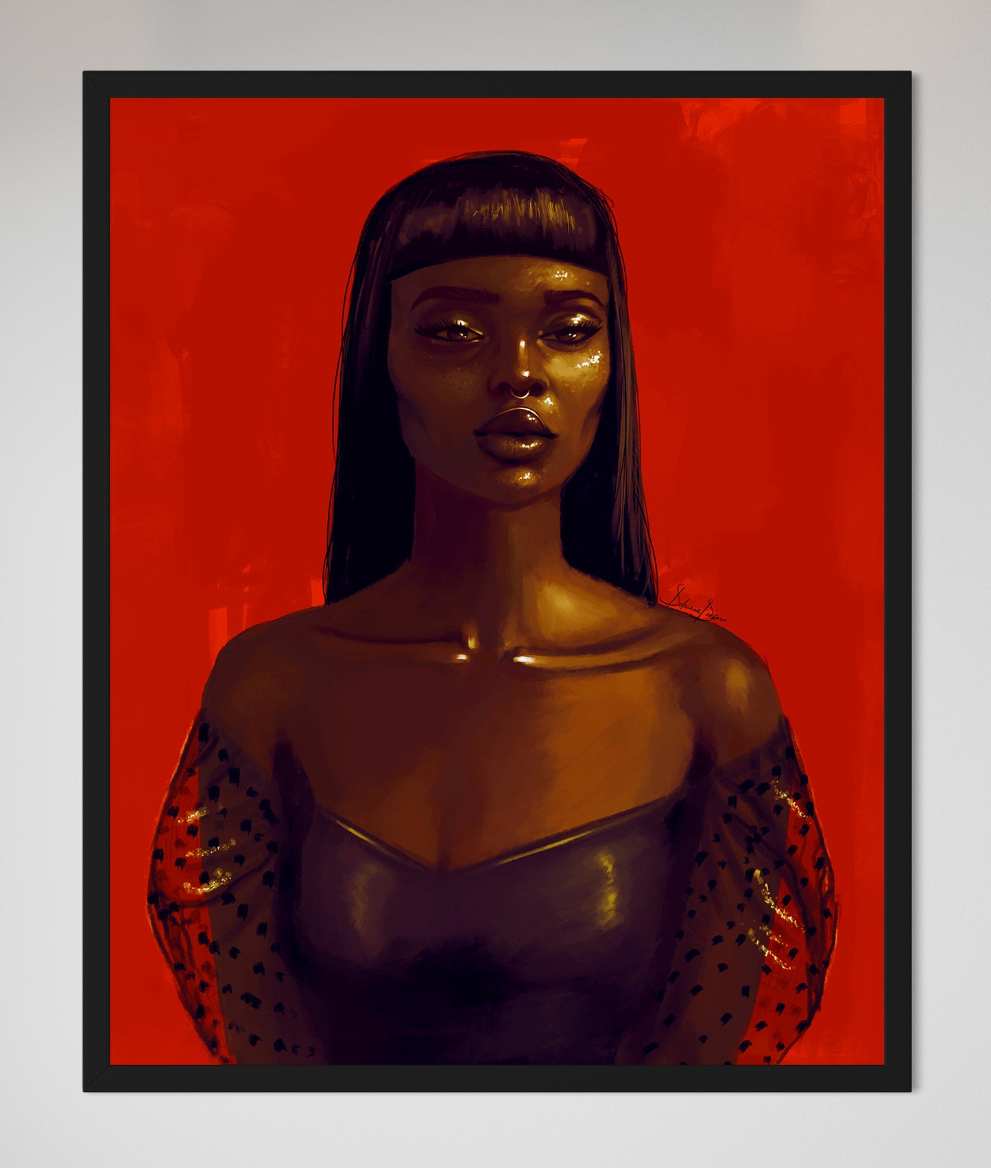 Red Room African woman portrait fine art