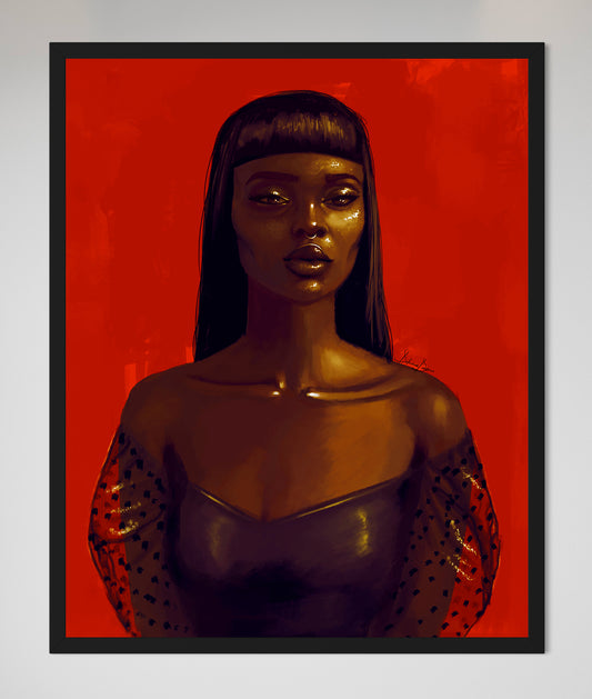 Red Room African woman portrait fine art